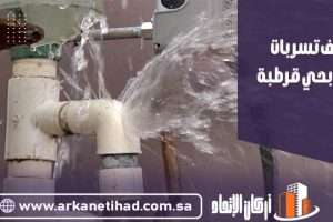 كشف تسربات المياه بحي قرطبة